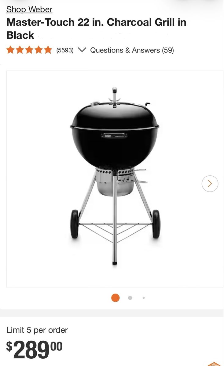 Weber 22 in. Charcoal Grill in Black with Premium Grill Cover