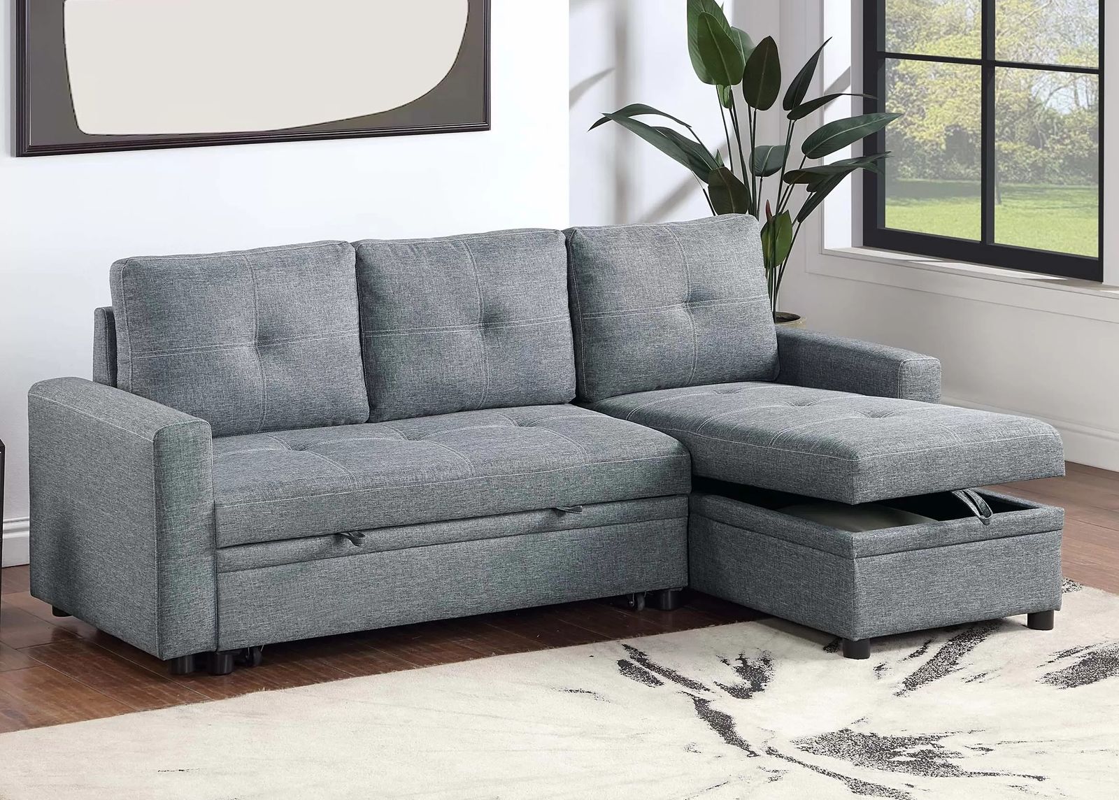 NEW SECTIONAL SOFA-BED with STORAGE BUILT IN