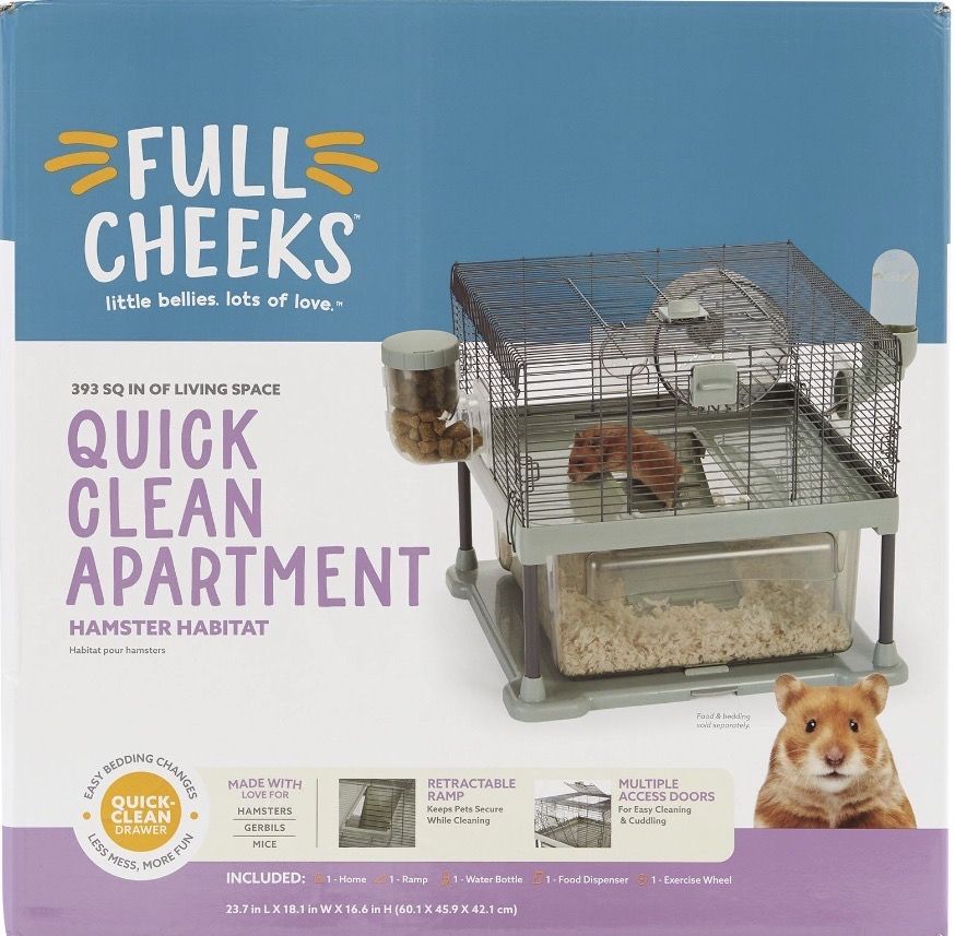 Full Cheeks Hampster Habitat Quick Clean Cage