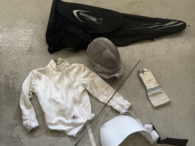 Absolute Fencing Gear Complete Set with Jacket, Mask, Foil, Glove, Chest Guard, Bag