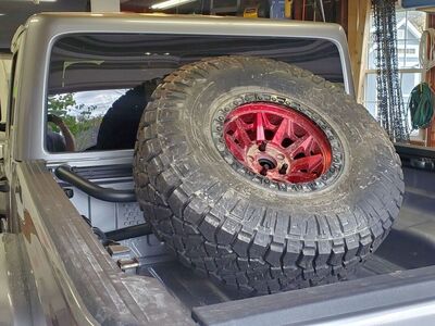 Rugged Ridge Bed-Mounted Spare Tire Carrier KIT for JT Jeep Gladiator JT RuggedRidge 11546.71