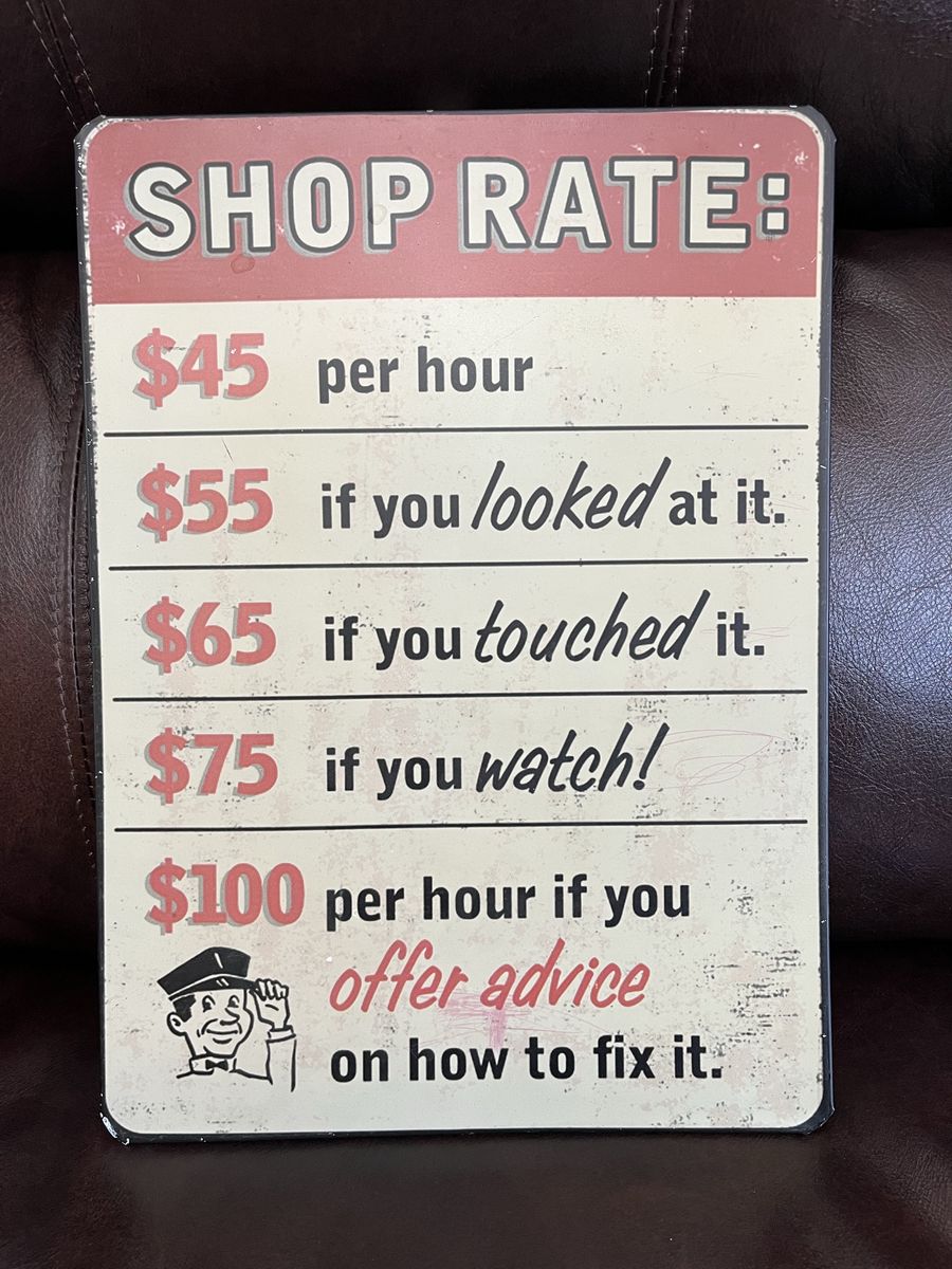 Funny Auto/Garage Sign - Man Cave