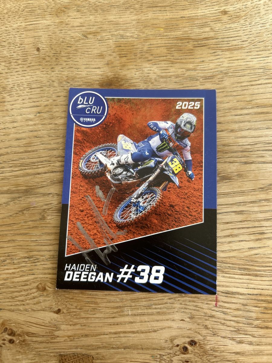Haiden Deegan #38 Signed 2025 Yamaha Monster Energy Motocross Racing Card Trading Card