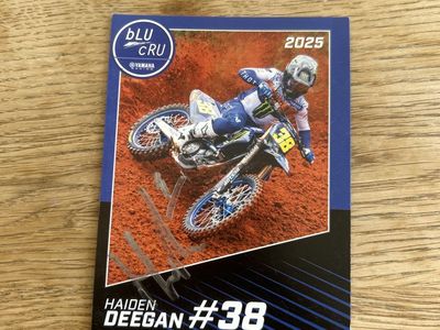 Haiden Deegan #38 Signed 2025 Yamaha Monster Energy Motocross Racing Card Trading Card