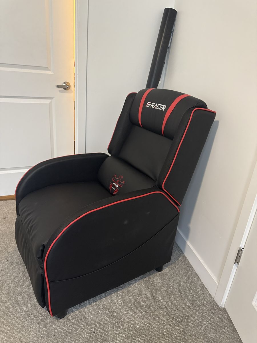 GVN Massage Gaming Recliner Chair – Black & Red LED