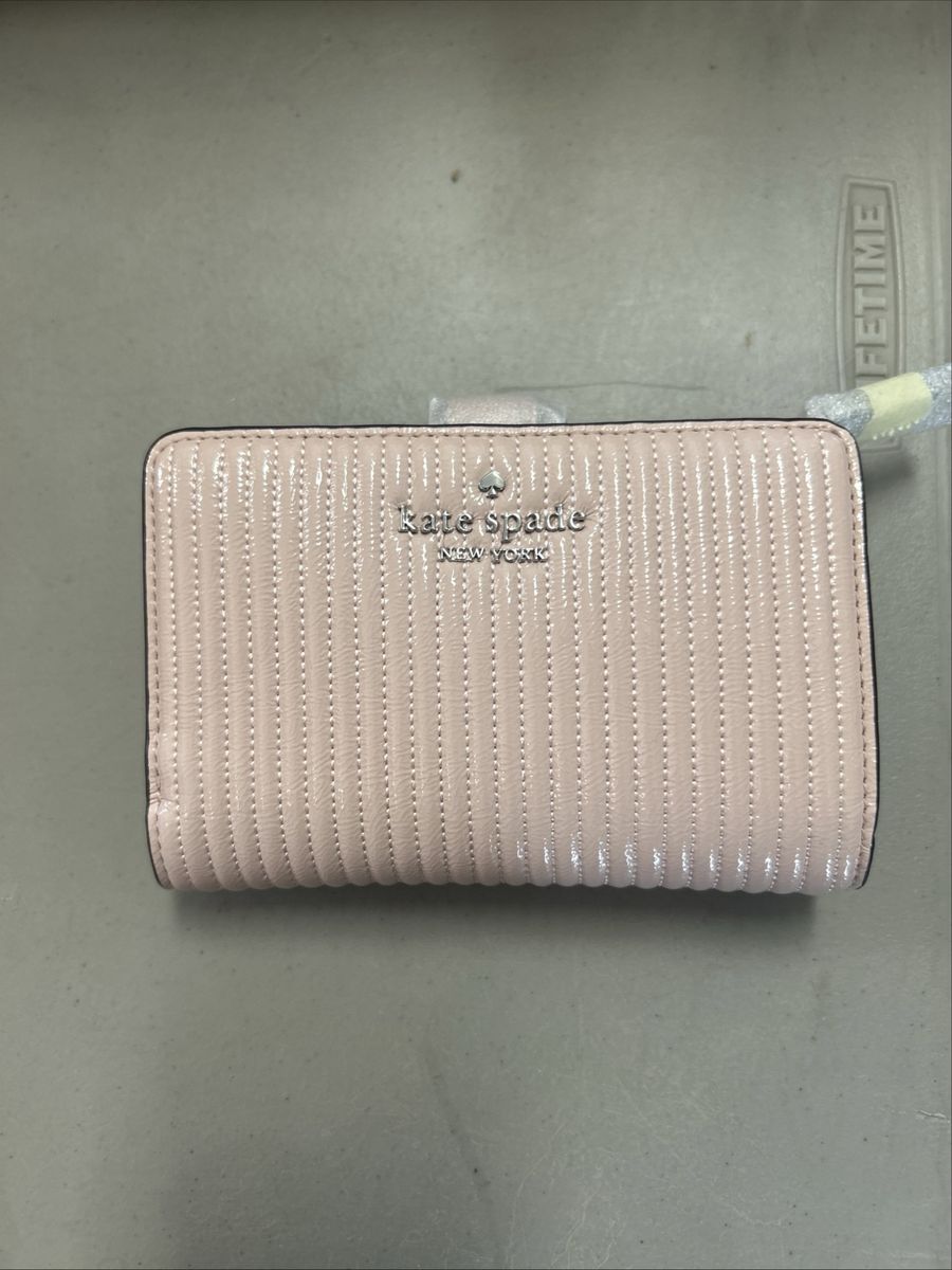 Kate Spade New York Pink Quilted Patent Leather Wallet