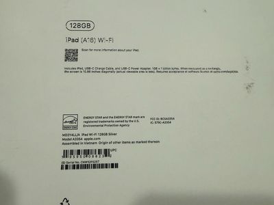 Brand new Apple iPad (A16) 10.9" Wi-Fi 128GB Silver (Model A3354) with Box