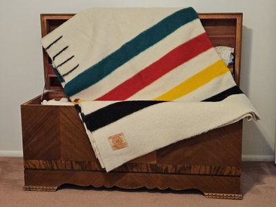 Hudson's Bay Company 4-Point Blanket 100% Wool Made in England Multi-Stripe