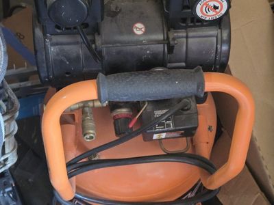 HULK Silent Air Compressor - Portable, Orange & Black, with Wheels