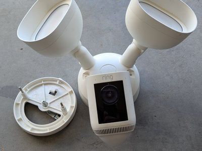 Ring Floodlight Camera White Used Outdoor Security