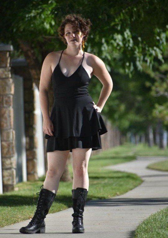 Black Laced Back Cocktail Dress