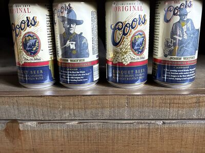 John Wayne coors original beer cans