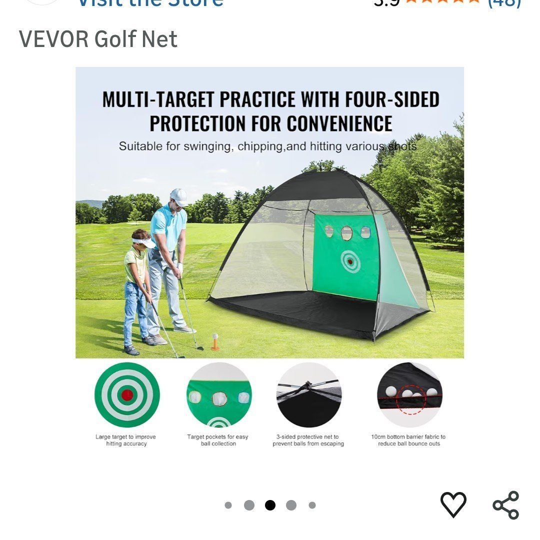 New 10' x 7' Golf Net with Accessories