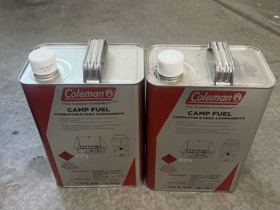 2x Coleman 1 Gallon Camp Fuel White Gas for Lanterns & Stoves - Unopened
