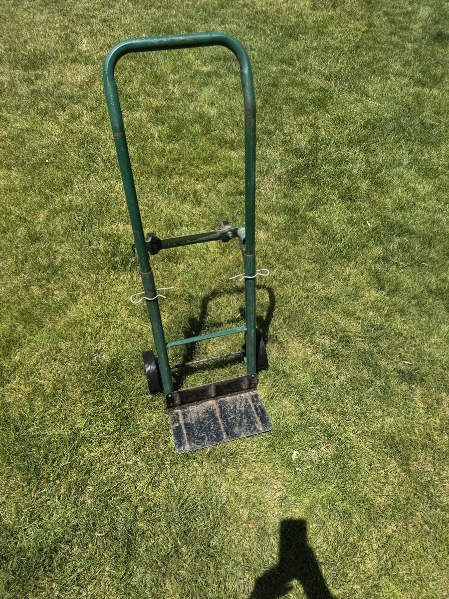 Green Heavy-Duty 4-Wheel Hand Truck Dolly for Moving and Hauling