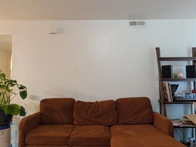 Burnt Orange Sectional Sofa Couch with Pull-Out Bed and Storage
