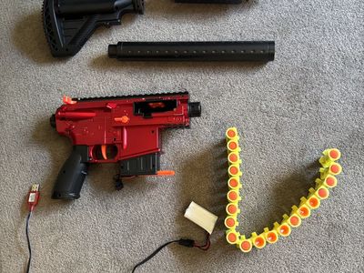 Nerf-compatible electric blaster, multiple fire modes!