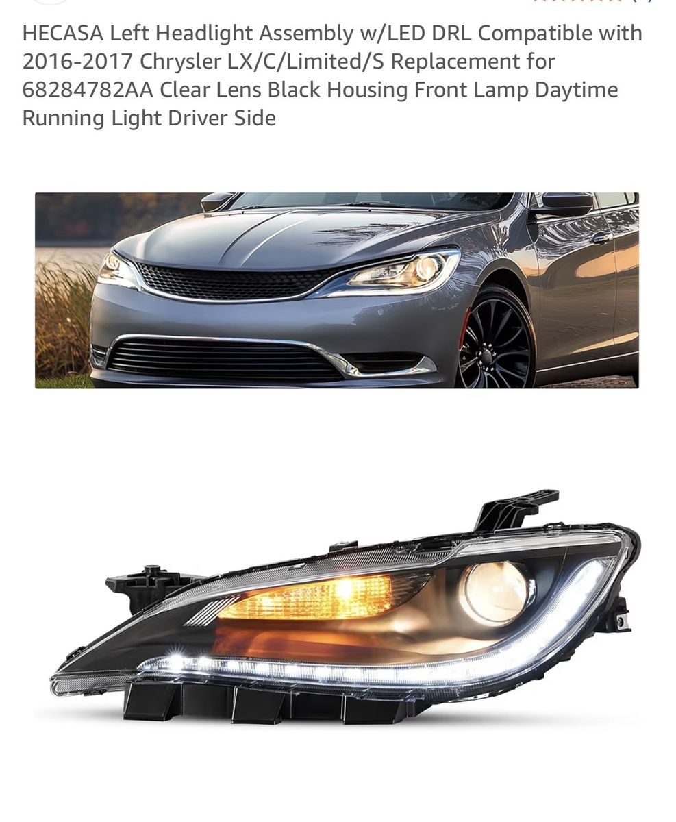 2016-2017 Chrysler 200 Drivers Headlamp