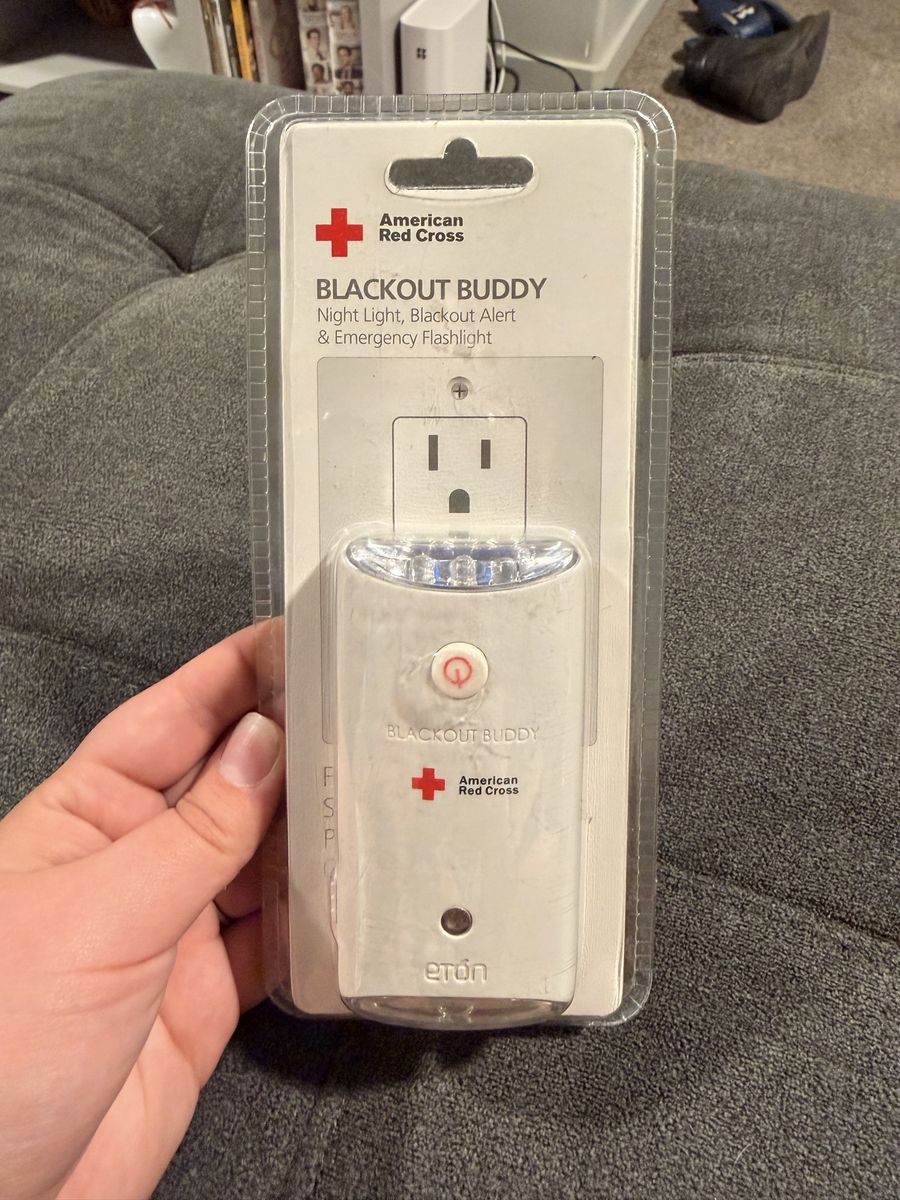 American Red Cross Blackout Buddy Night Light, Blackout Alert & Emergency Flashlight