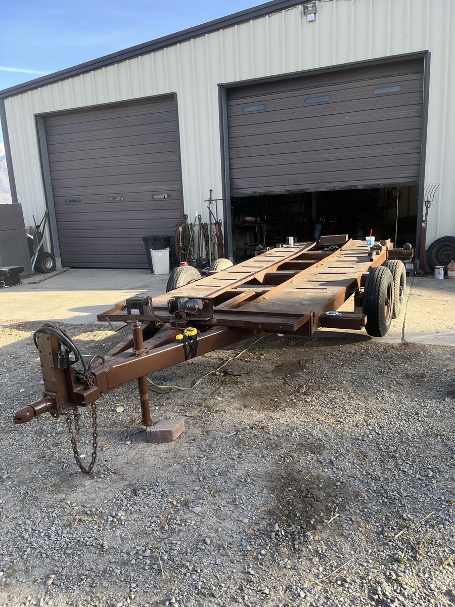 Tilt deck 18ft Flatbed Utility Trailer - with winch Heavy Duty Tandem Axle