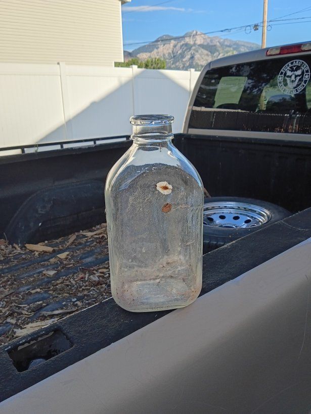 old half gallon glass milk bottles