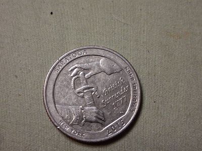 2015 Saratoga National Historical Park New York Quarter - British Surrender 1777