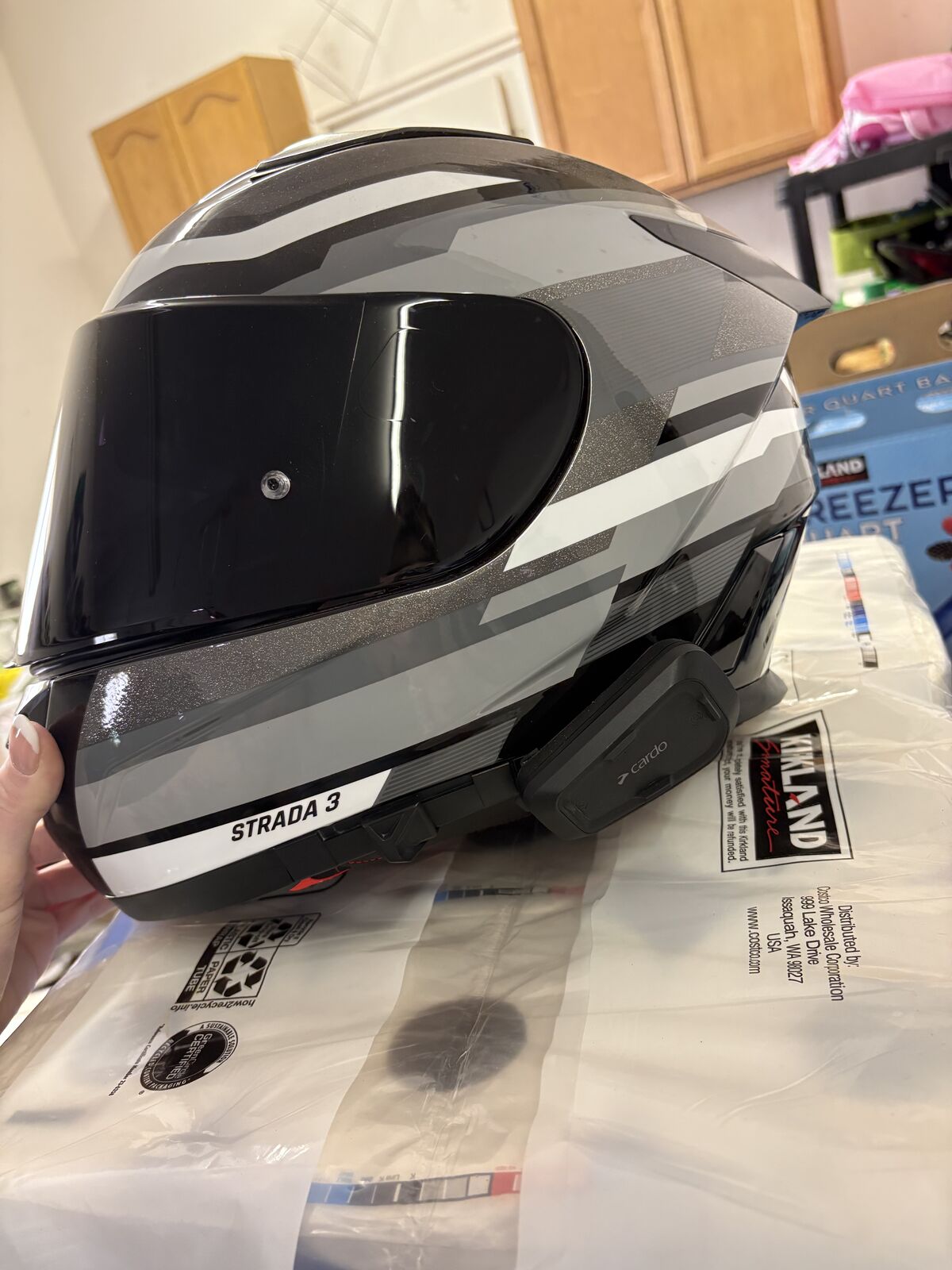Sedici Strada 3 Helmet w/Cardo Bluetooth-Like New