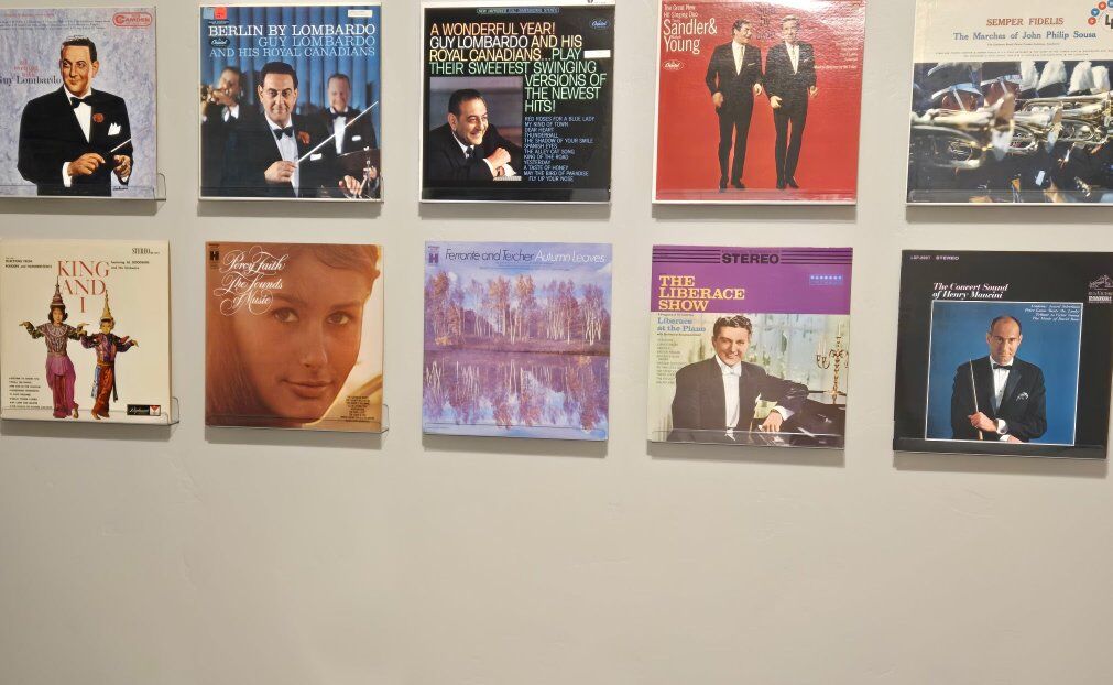 Assortment of vintage vinyl records