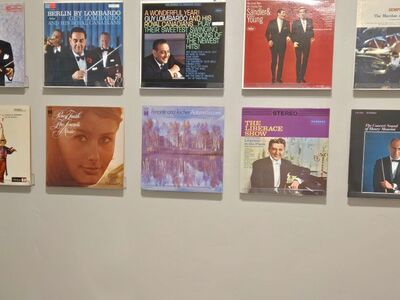 Assortment of vintage vinyl records