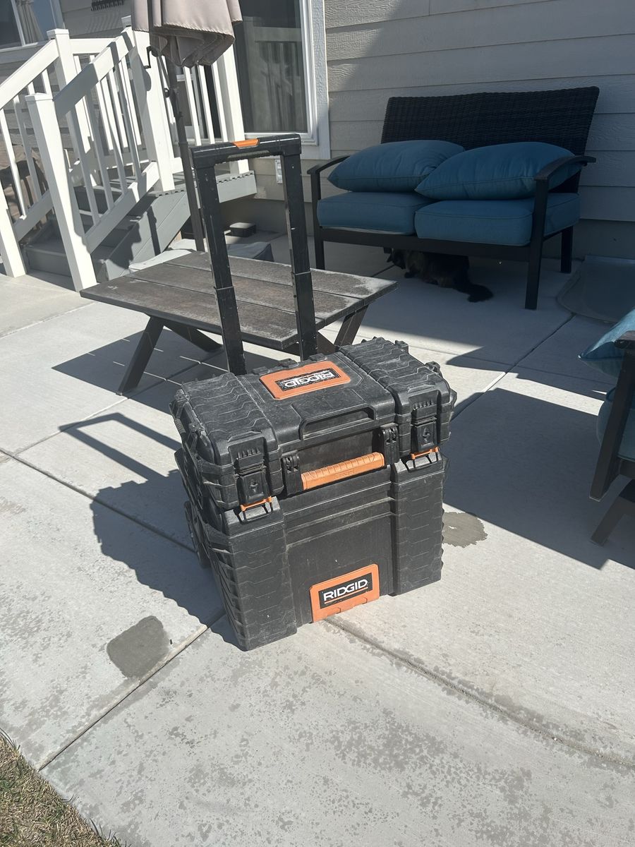 RIDGID Pro Gear 2.0 Mobile Tool Box System - Rolling Cart & Large Box