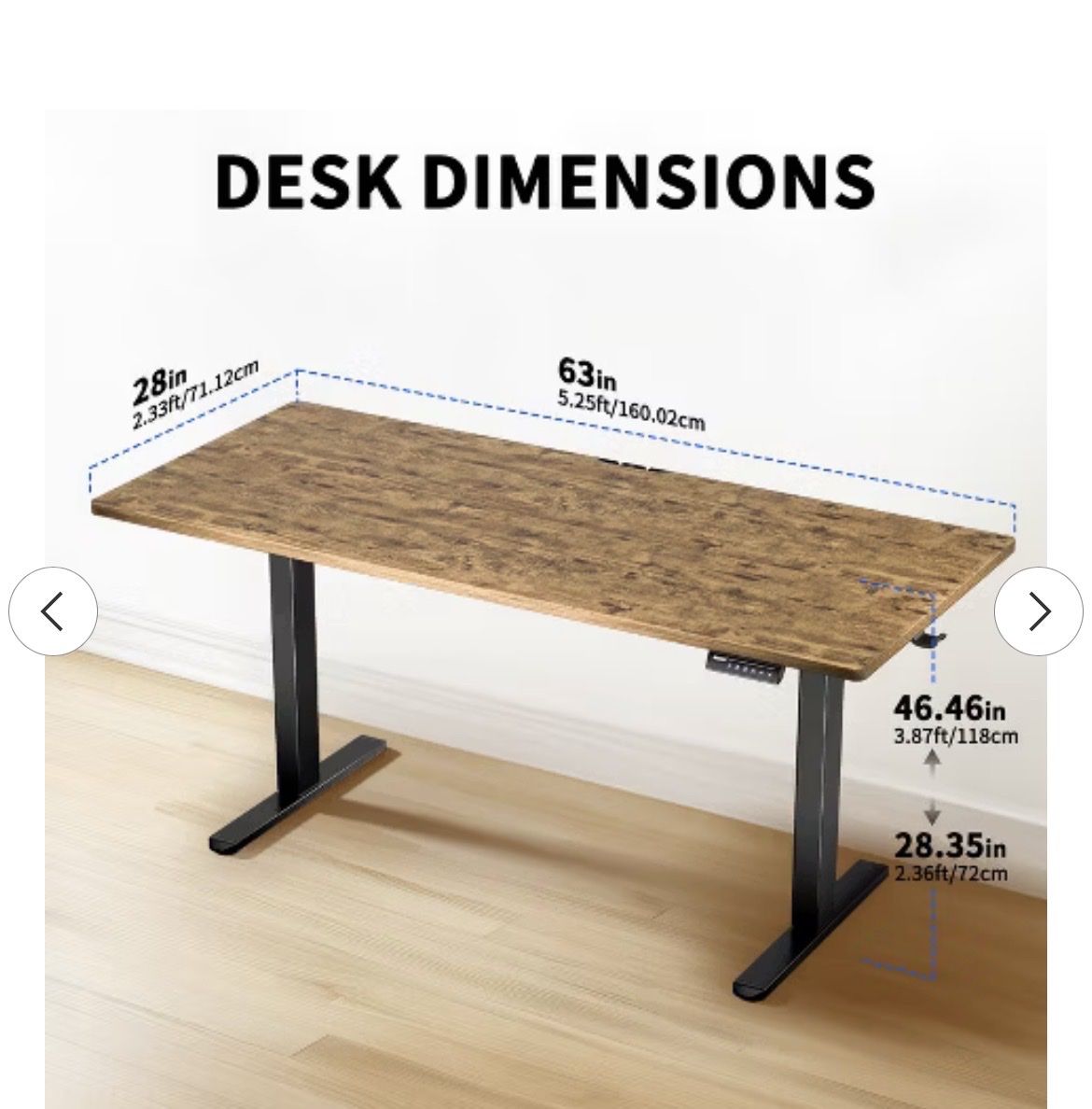 ErGear Electric Standing Desk – Motorized Height Adjustable Desk (New & Assembled)