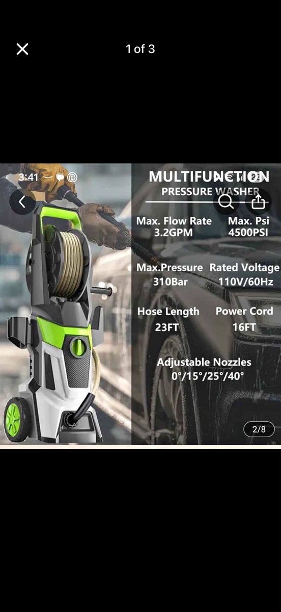 BRAND NEW - Multifunction High Pressure Washer 4500 PSI 3.2 GPM Electric Power Cleaner with Adjustable Nozzles