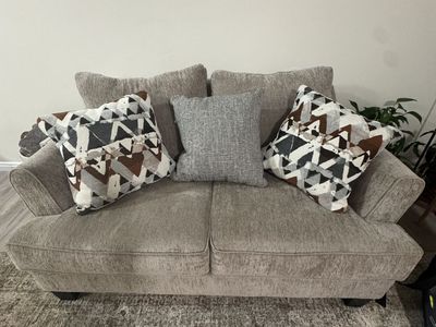 Beige loveseat