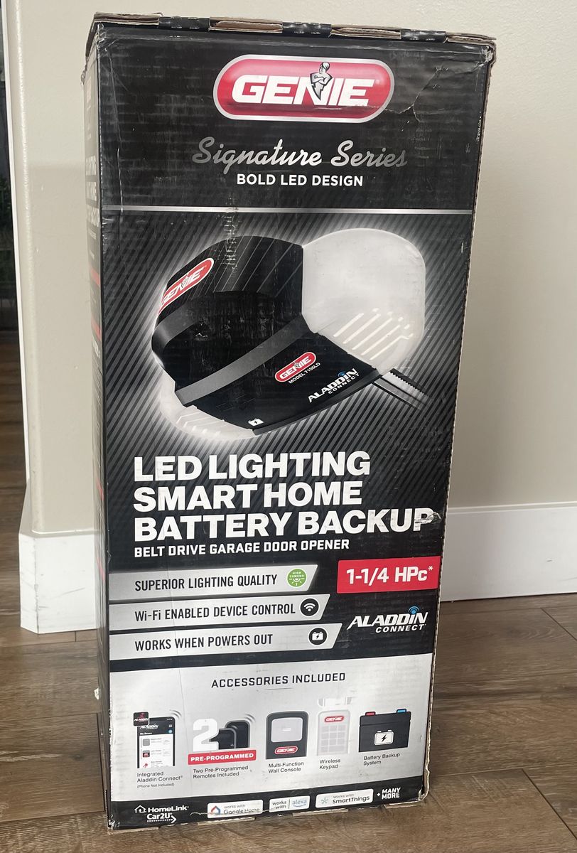 NEW Genie 1-1/4 HPC Belt Drive Smart Home Garage Door Opener Battery Backup