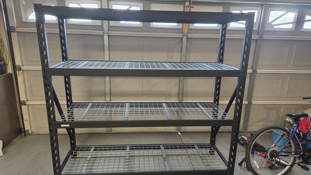 Heavy-Duty whalen 4-Tier Adjustable industrial garage storage Storage Rack - Black Metal Shelving Unit