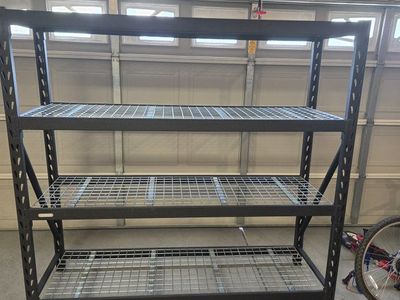 Heavy-Duty whalen 4-Tier Adjustable industrial garage storage Storage Rack - Black Metal Shelving Unit