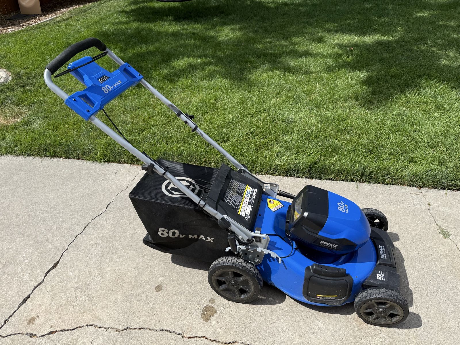 Kobalt 80V MAX 21-inch Push Battery Walk Mower with 5Ah Battery Included