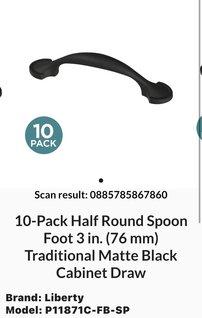 10 Liberty Half Round Foot Cabinet Drawer Pull