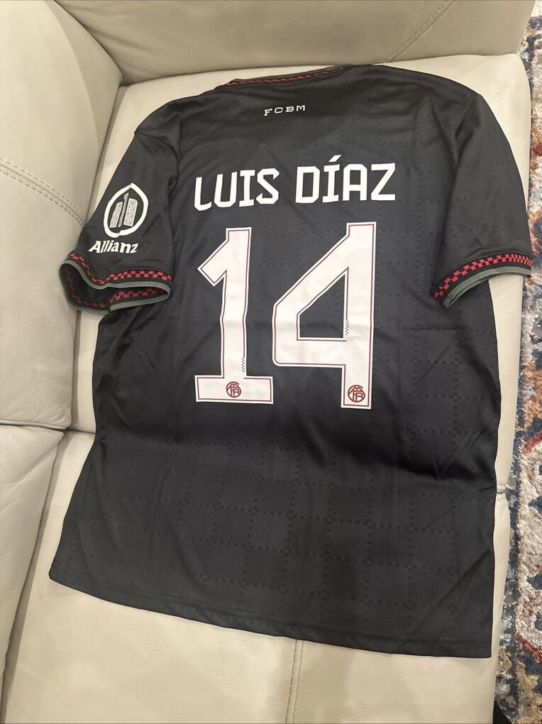 BAYERN MUNCHEN LUIS DIAZ #14 socceR JerSey LARGE