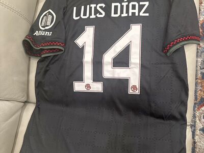 BAYERN MUNCHEN LUIS DIAZ #14 socceR JerSey LARGE