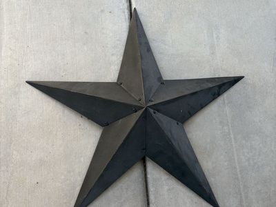 Large Metal Barn Star Outdoor/Indoor Wall Decor - Black 24"