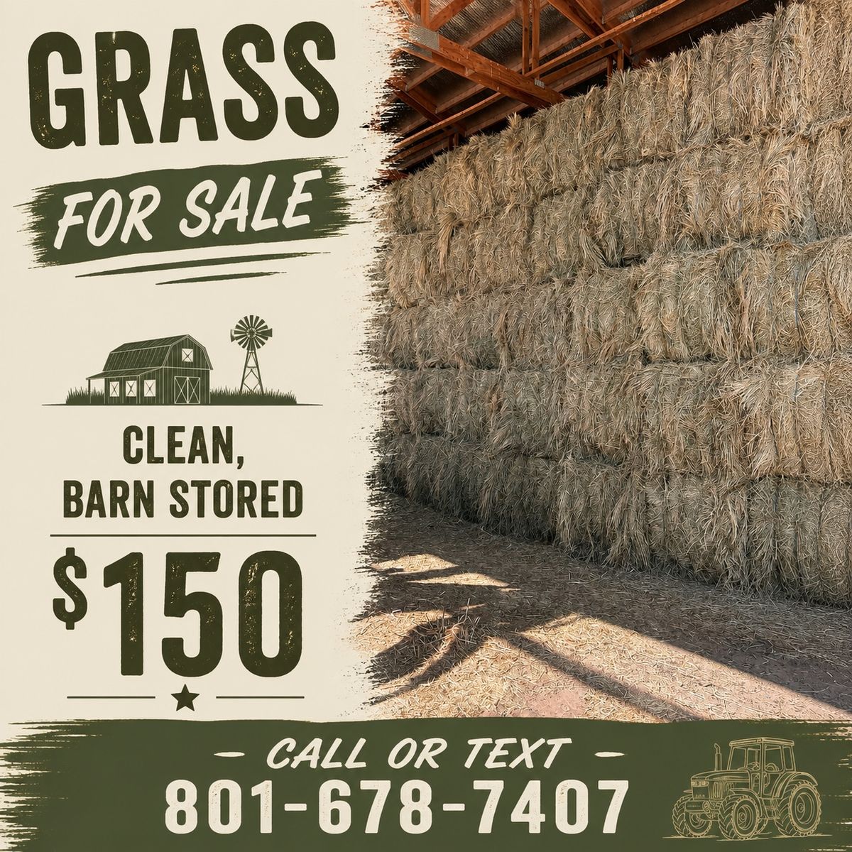 3x3 Grass Bales 