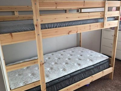 ikea bunk bed with mattresses