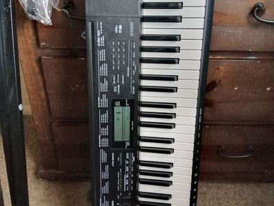 Casio keyboard. 61 keys with power cord and paddle