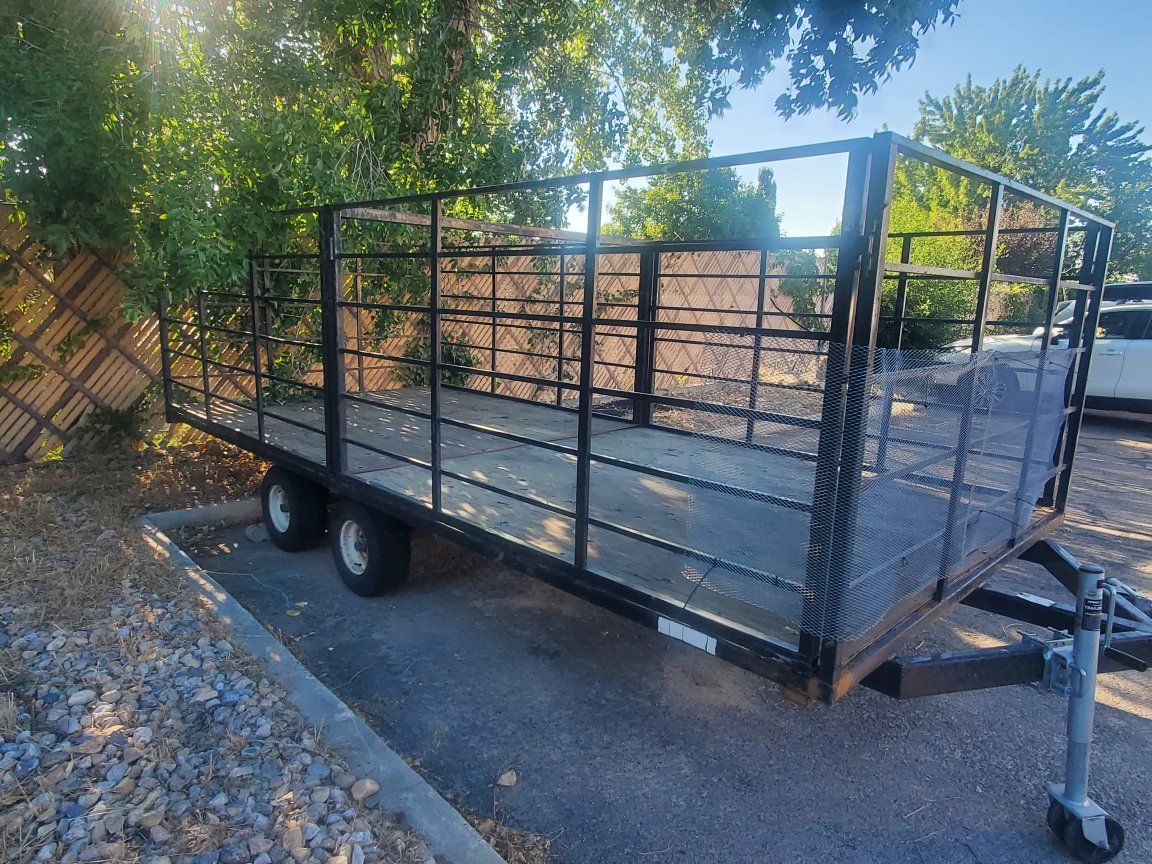 Utility ATV Trailer with Enclosed Sides - Tandem Axle Flatbed