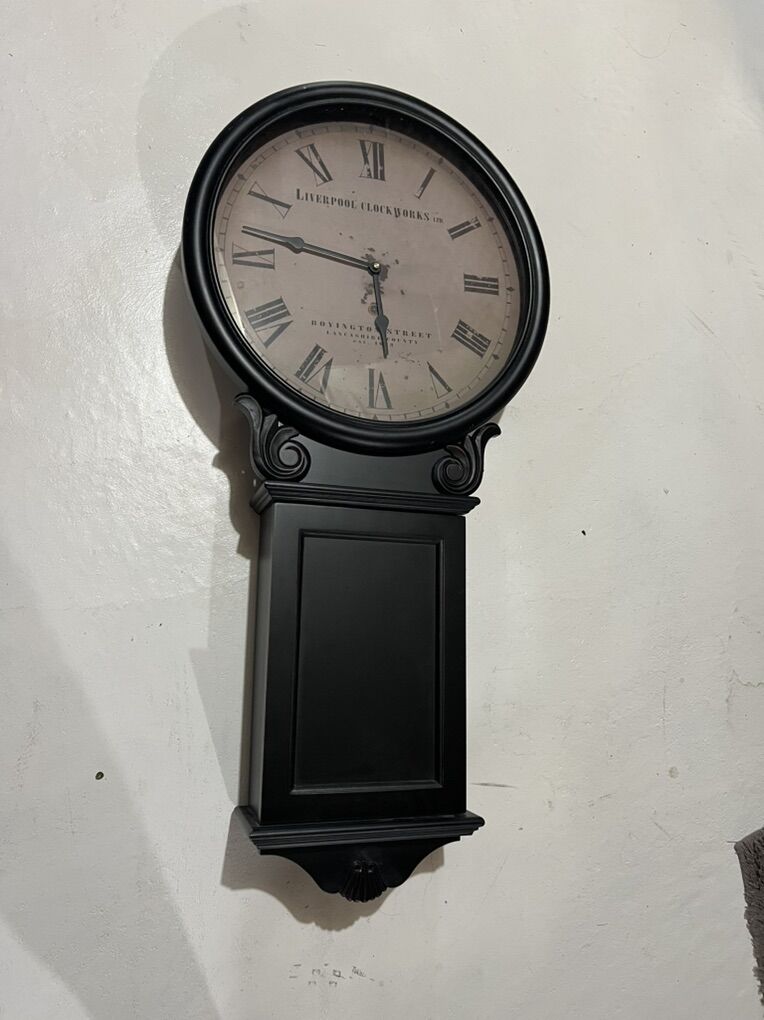 Large black beautiful London wall clock!