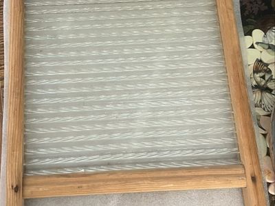Rare Antique Glass Washboard - Pristine Columbus 2080 Rustic Farmhouse Decor