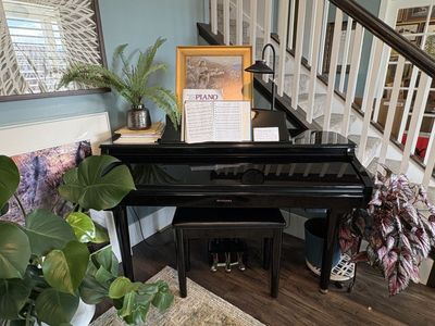 Suzuki MDG-200 Micro Digital Grand Piano with Bench - Polished Black Finish, in Excellent Condition!