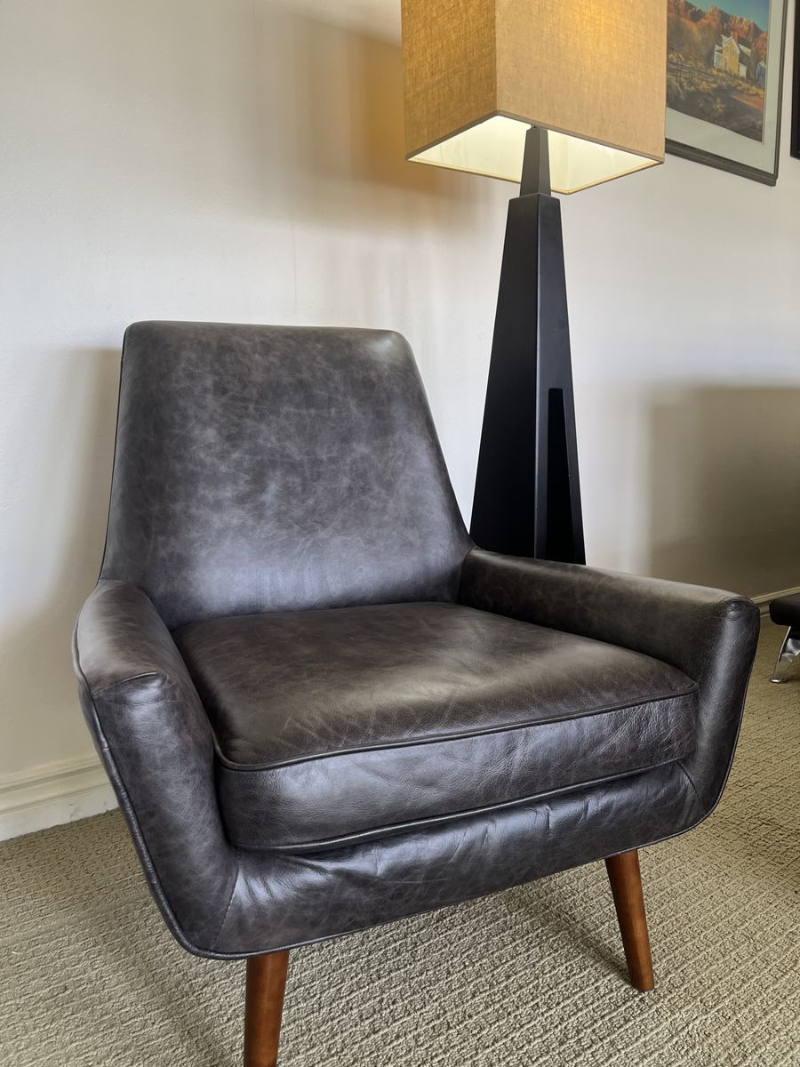Faux Leather Armchair
