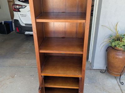Wooden Media Tower Bookcase
